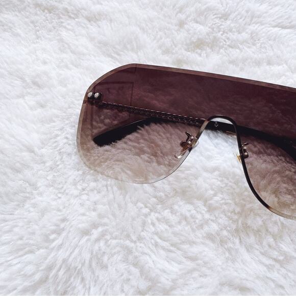 Piper Clear Brown Single-Lens Sunglasses - Picture 2 of 9